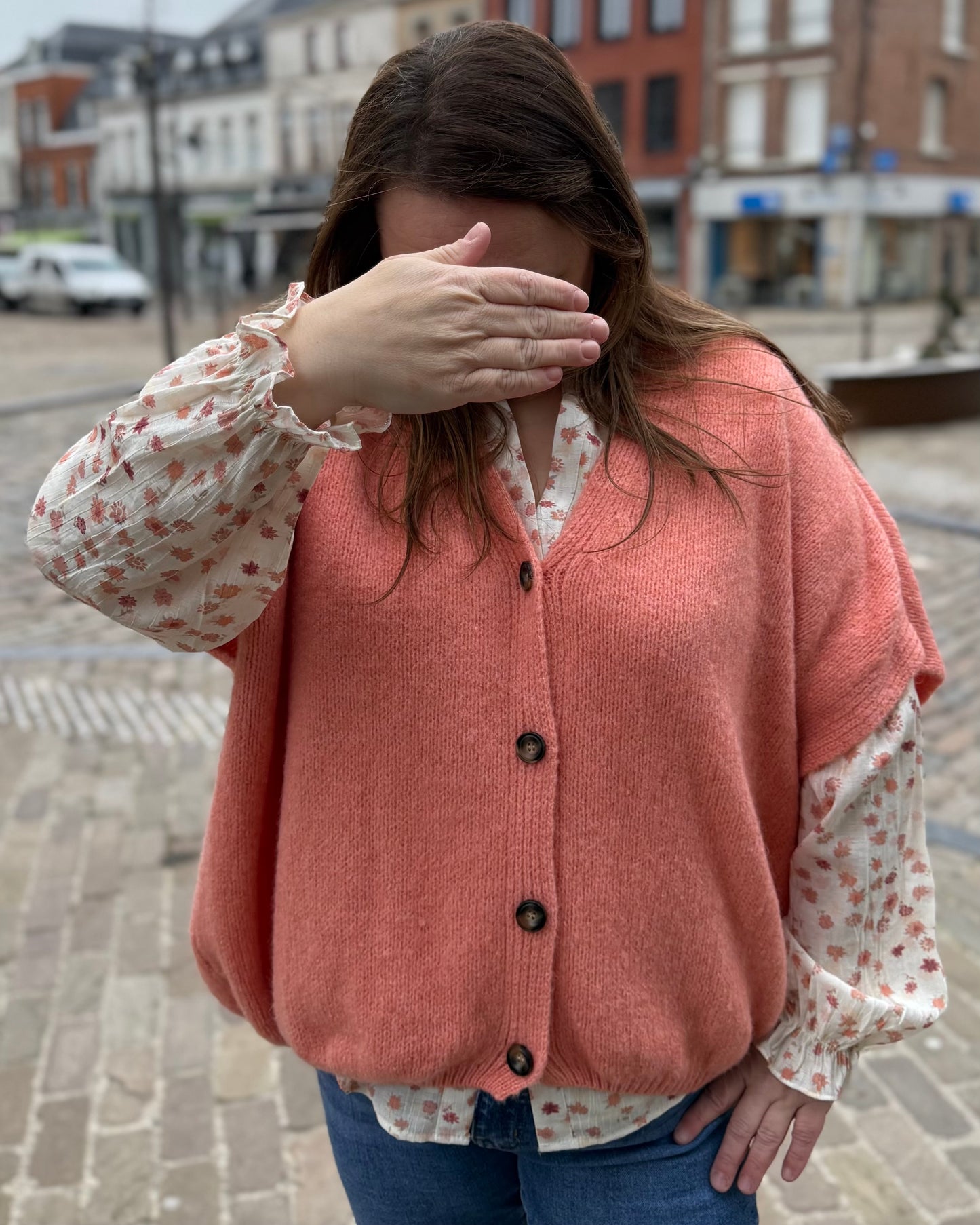 Gilet sans manche saumon Mika