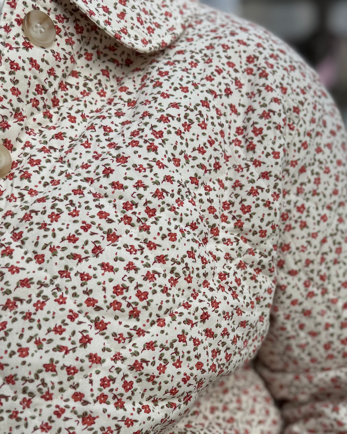 Veste matelassé fleurie