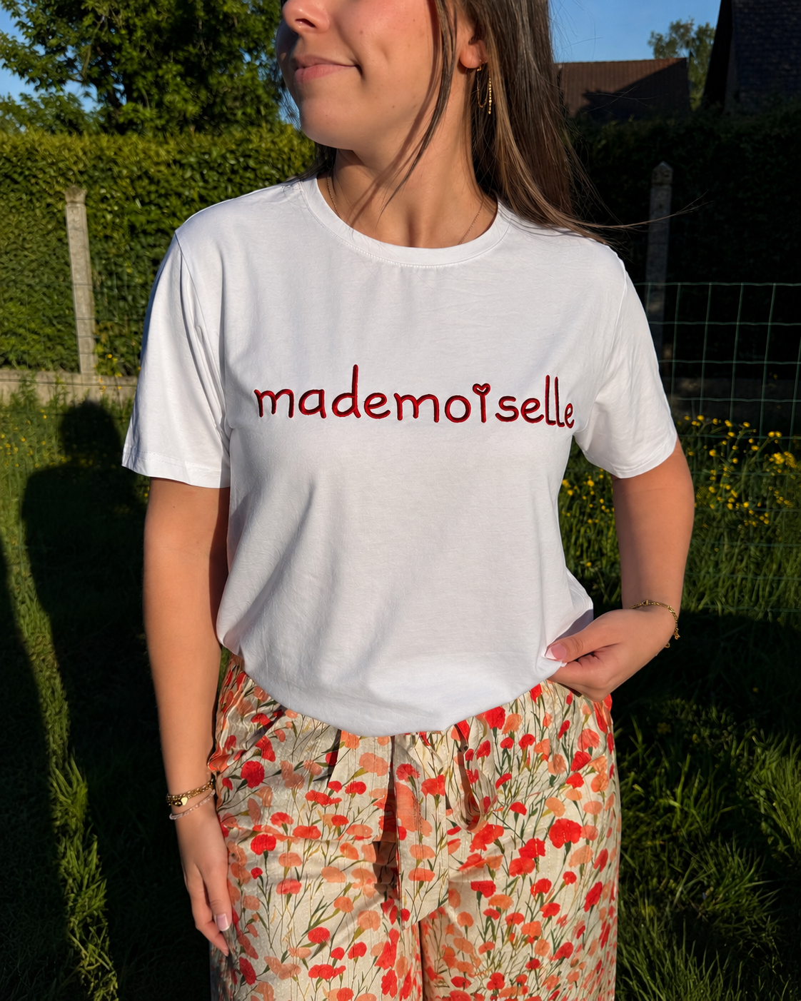 T-shirt mademoiselle rouge