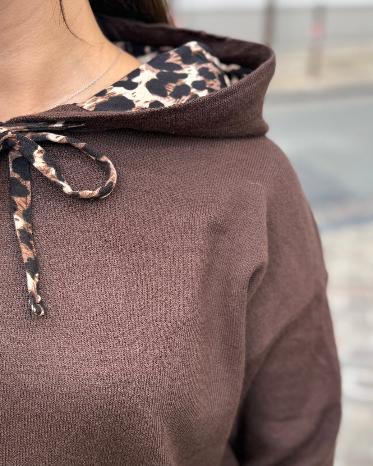 Sweat à capuche léopard
