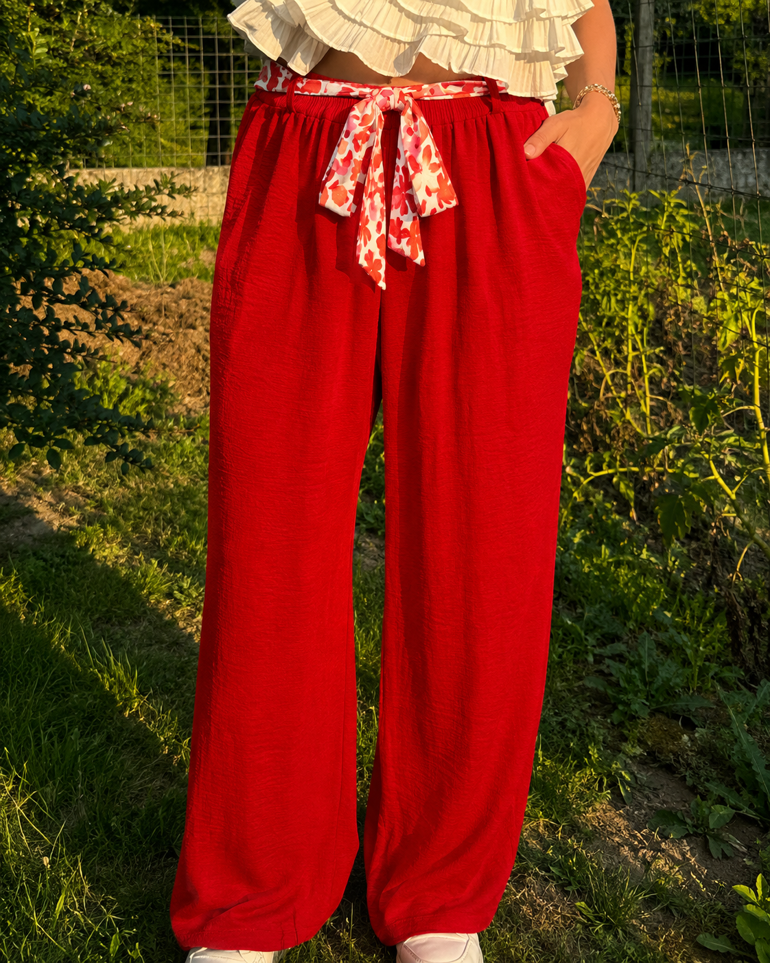 Pantalon Fiona rouge