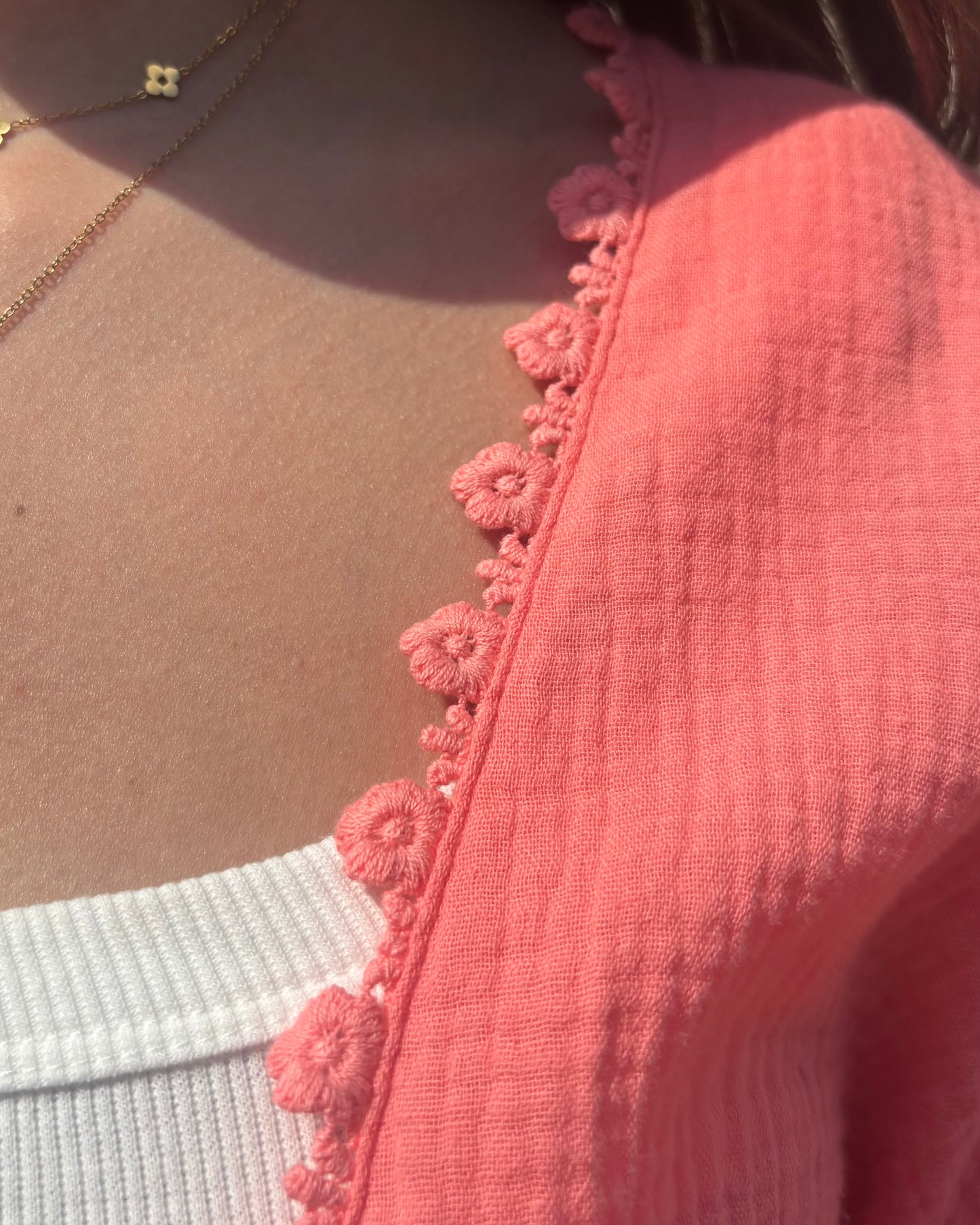 Gilet Abella corail