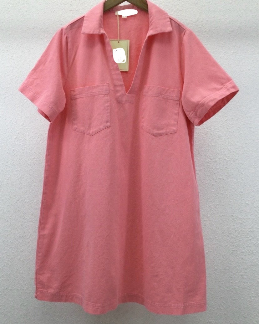 Robe droite rose