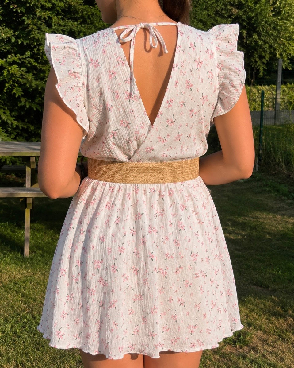 Robe gaze de coton fleurs
