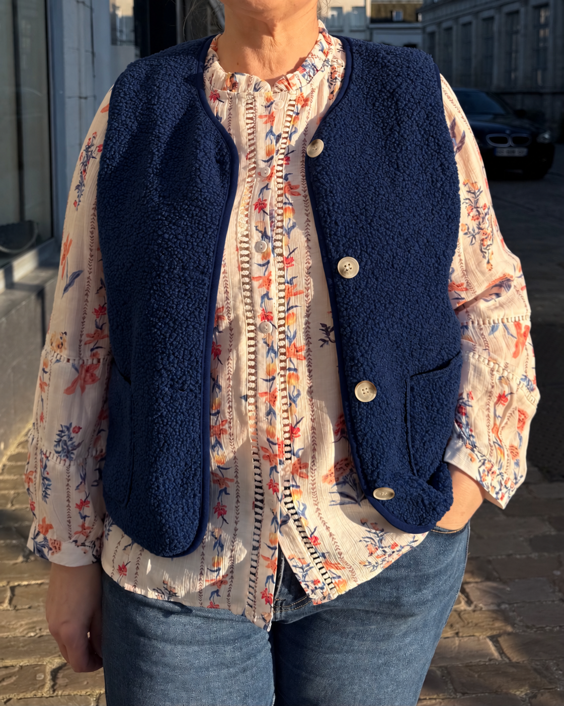 Gilet curly marine