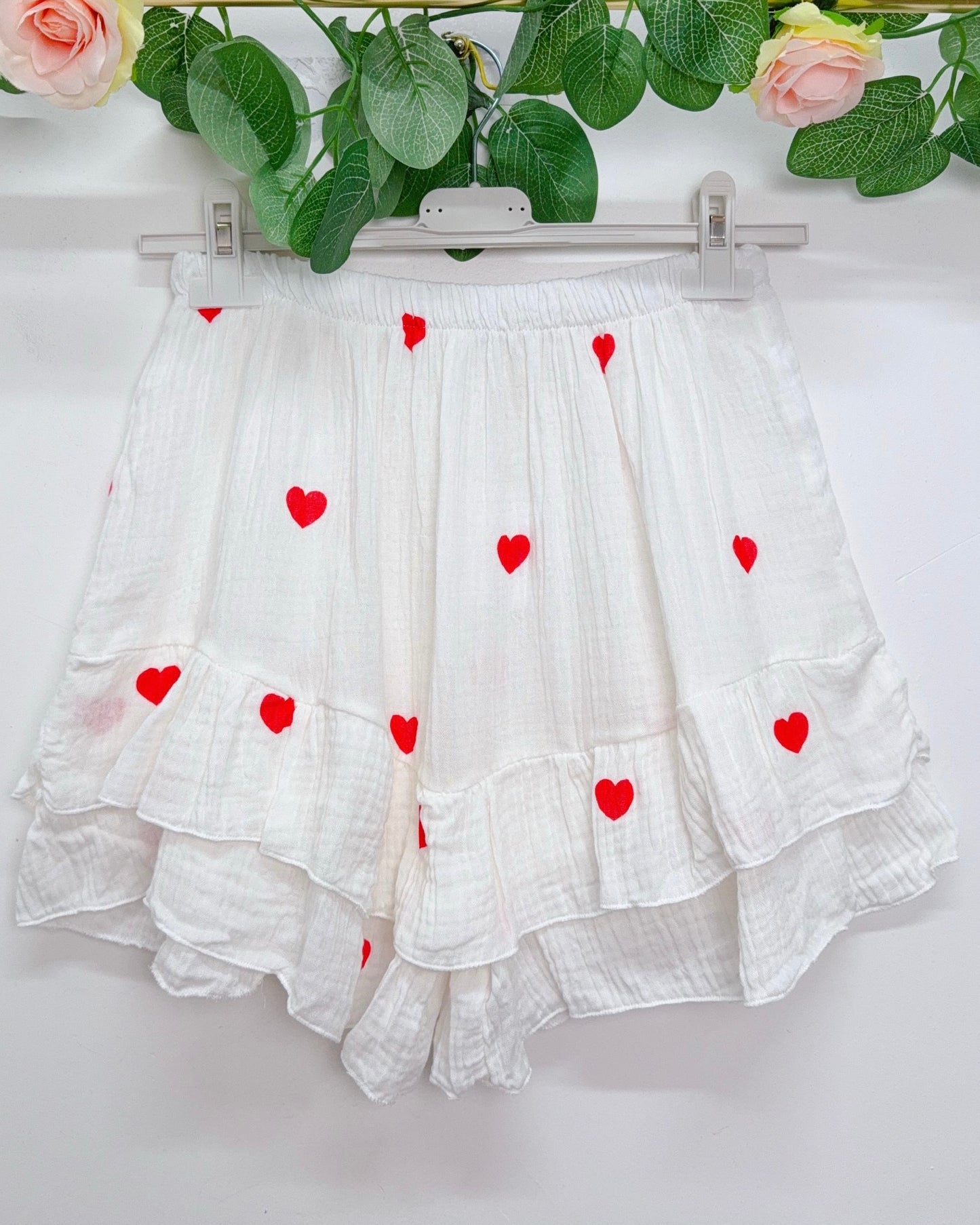 Jupe short Cassie rouge
