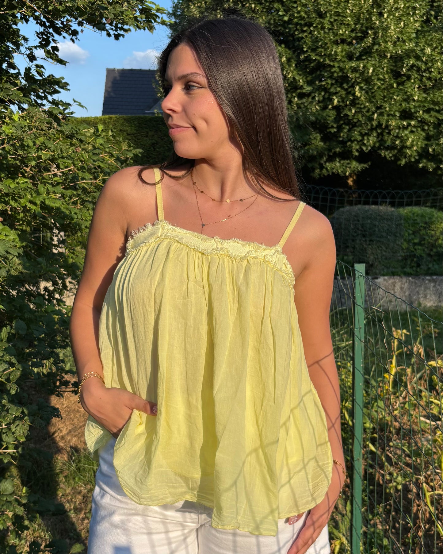 Top Victoire jaune