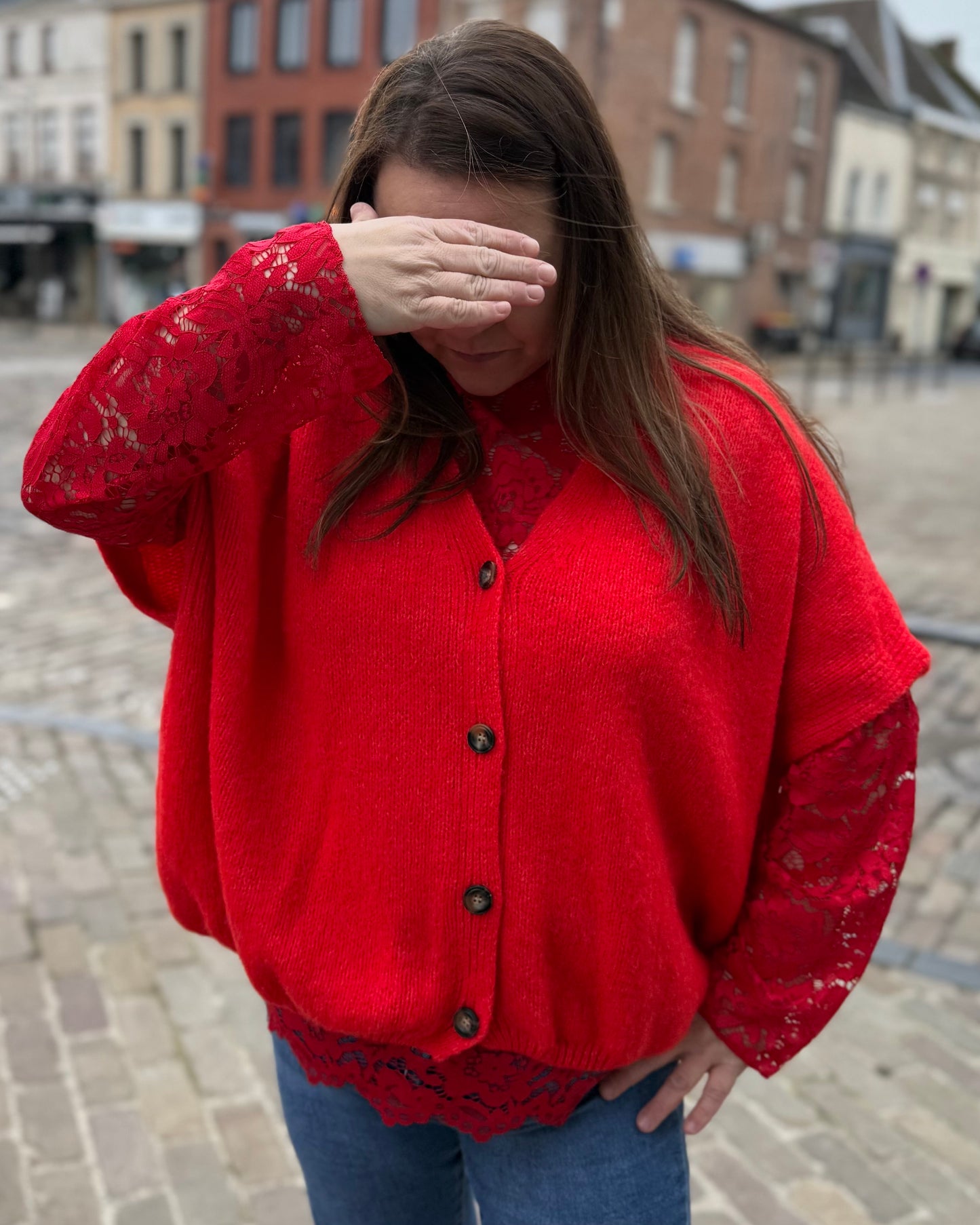 Gilet sans manche rouge Mika