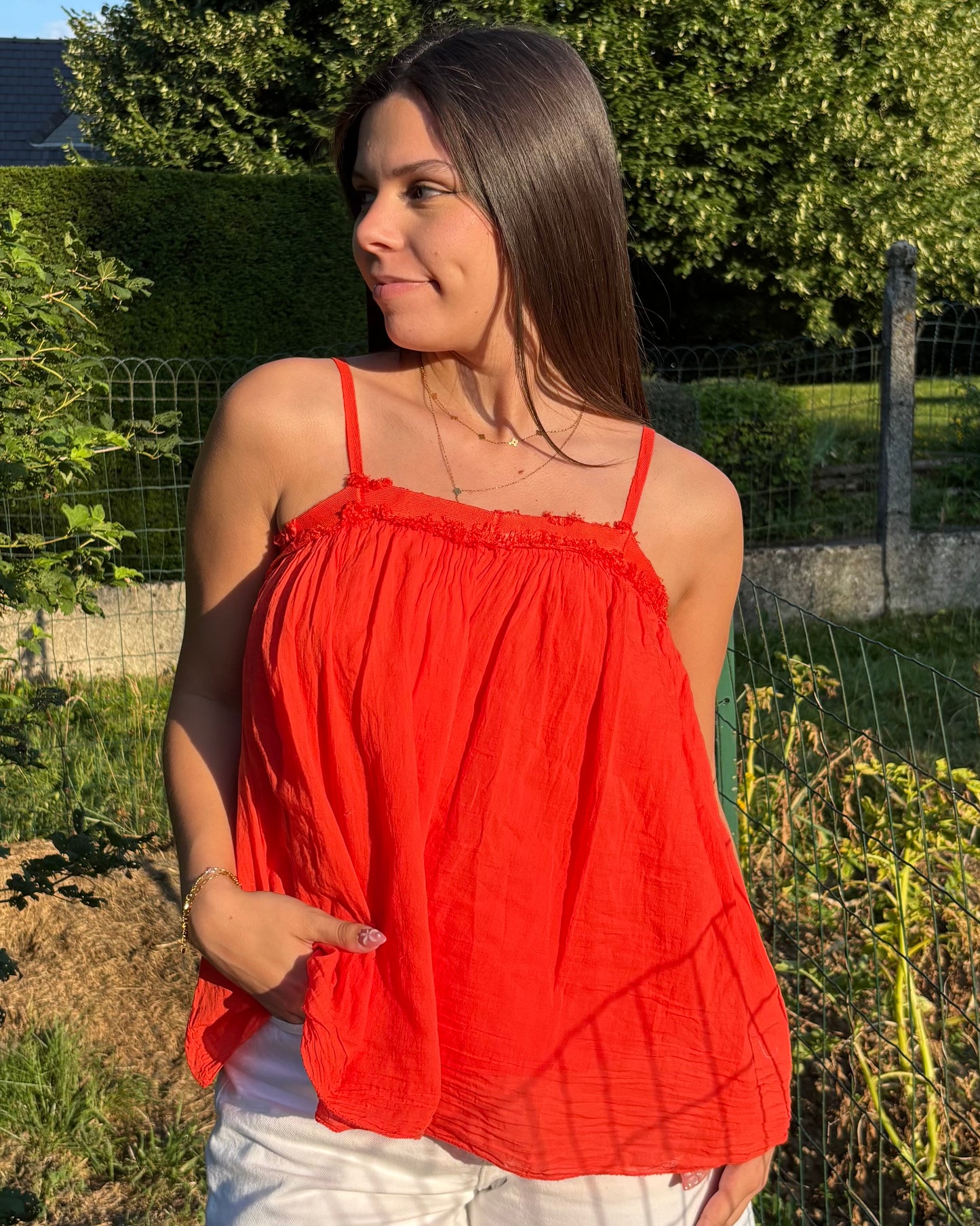 Top Victoire orange