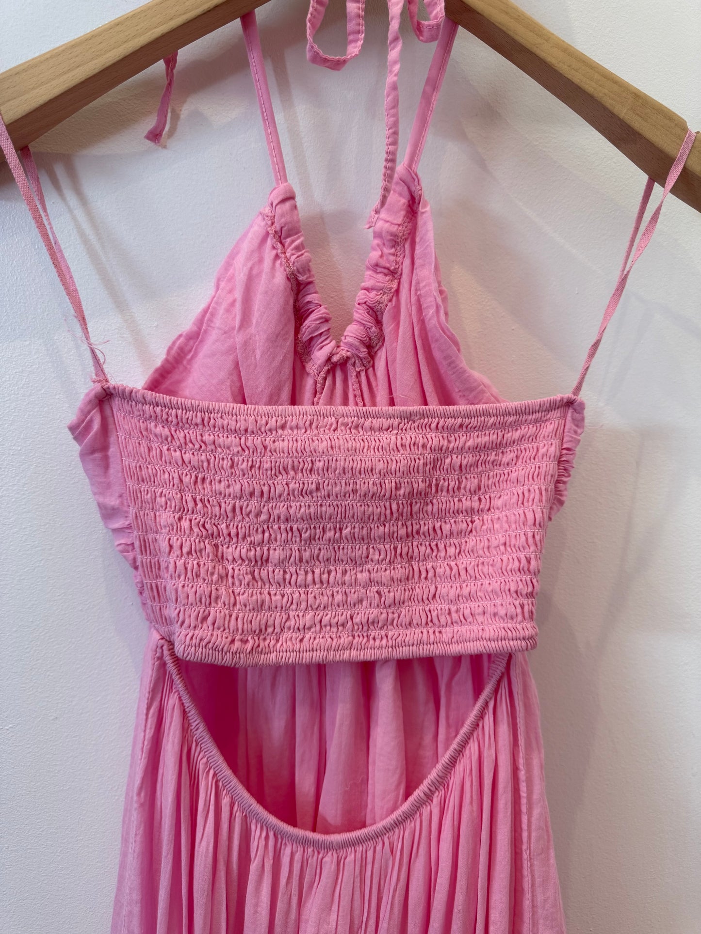 Robe dos nu rose
