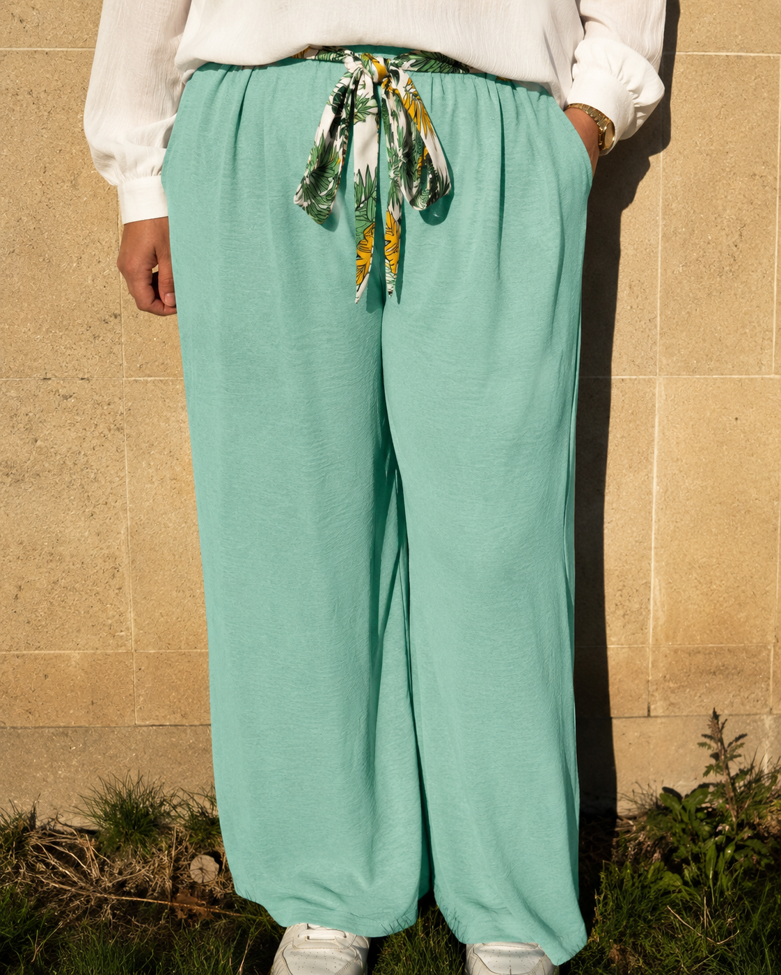 Pantalon Fiona vert CURVY
