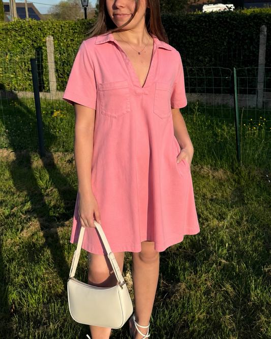 Robe droite rose