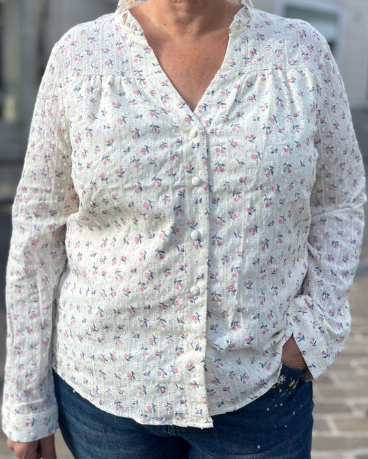 Chemise coton fleurie