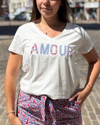 T-shirt Amour bleu