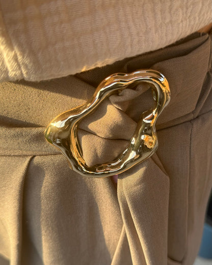 Pantalon fluide taupe