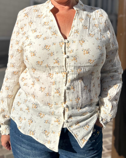 Chemise gaze de coton fleurie 💛