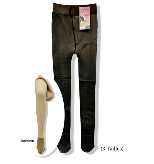 Collant polaire effet transparent