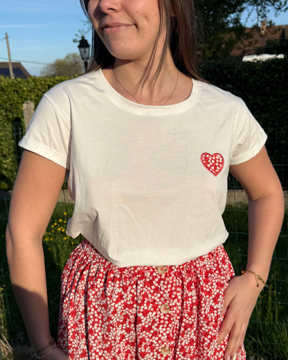 T-shirt coeur rouge