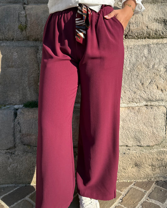 Pantalon Fiona bordeaux curvy