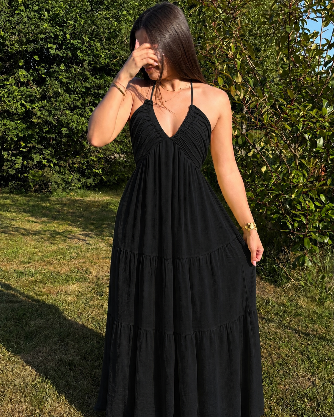 Robe dos nu noir