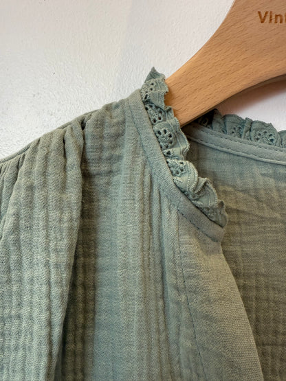 Chemise gaze de coton vert