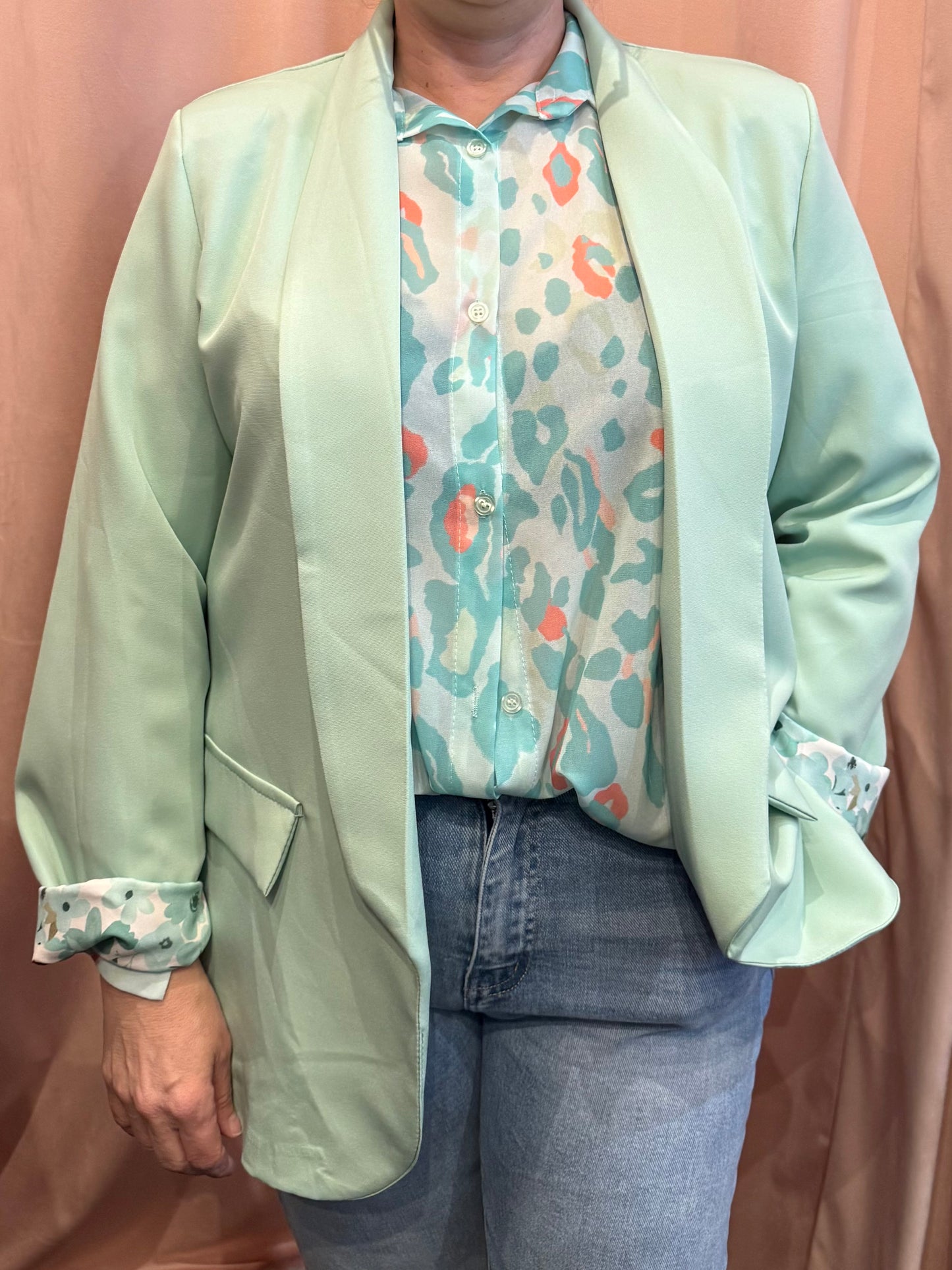 Chemise Dinaé turquoise
