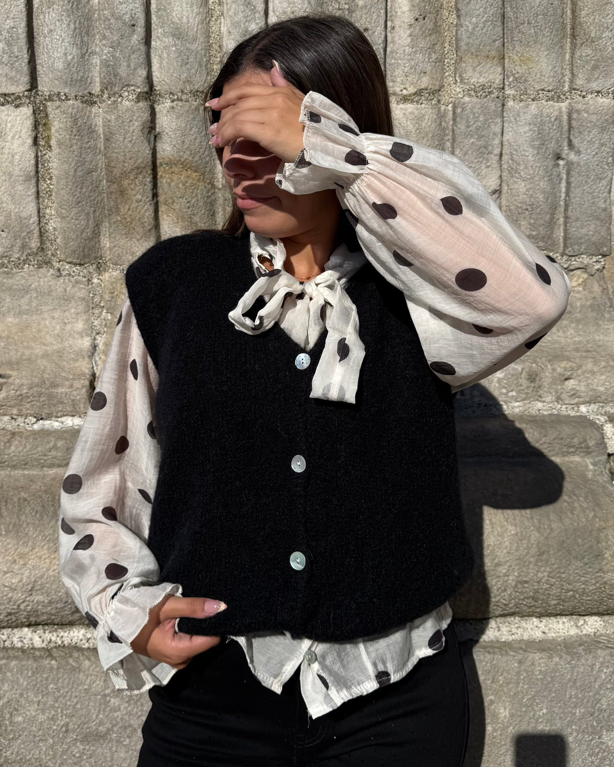 Gilet noir Alpaga