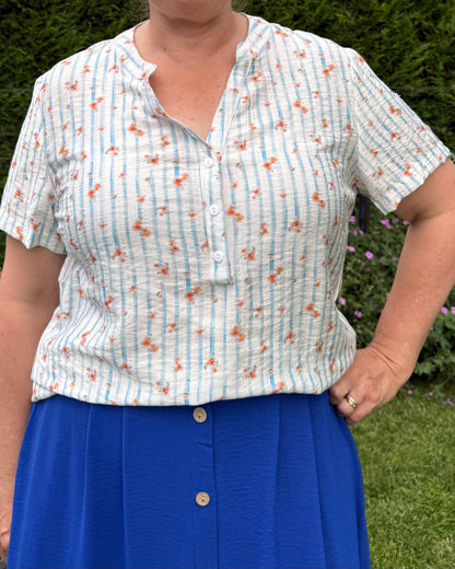 Blouse rayures bleu