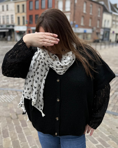 Haut dentelle col V curvy