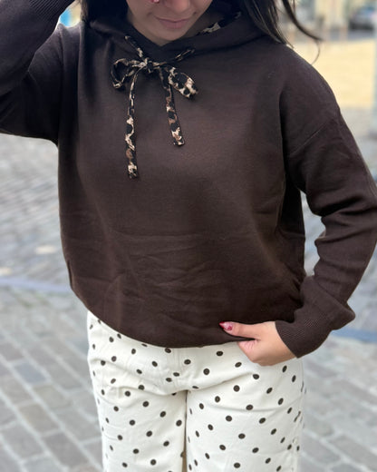 Sweat à capuche léopard