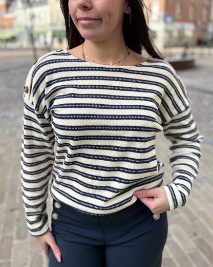 Pull rayures marine