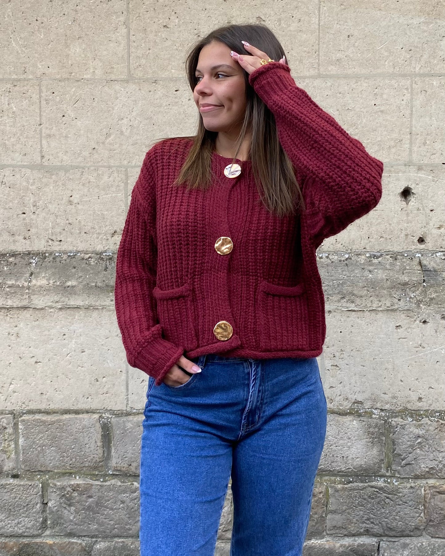 Gilet Mirabella bordeaux