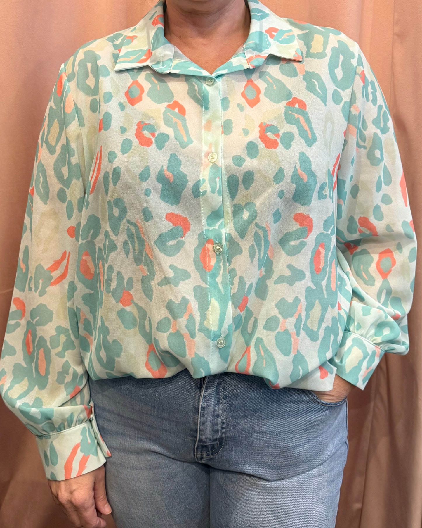 Chemise Dinaé turquoise