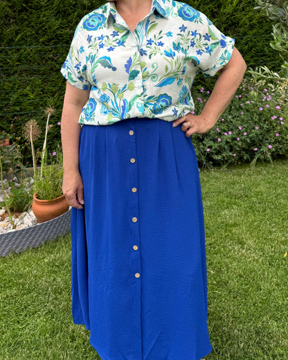 Chemise verte bleu