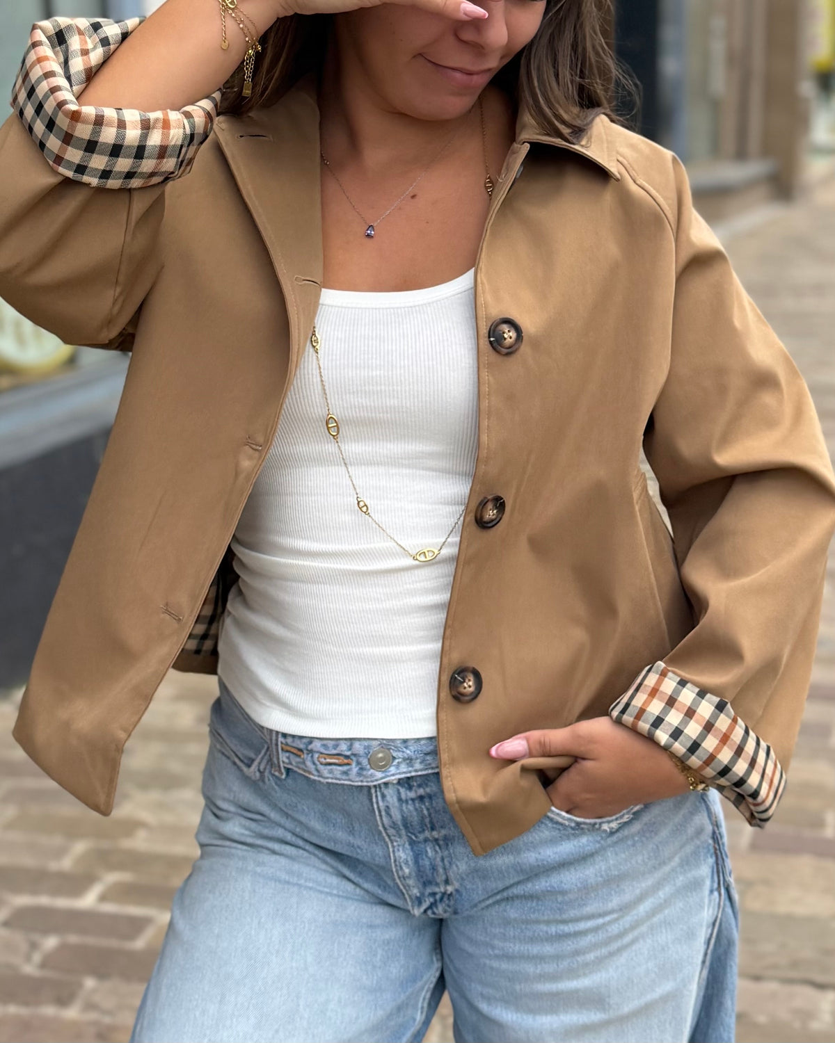 Trench court camel vichy