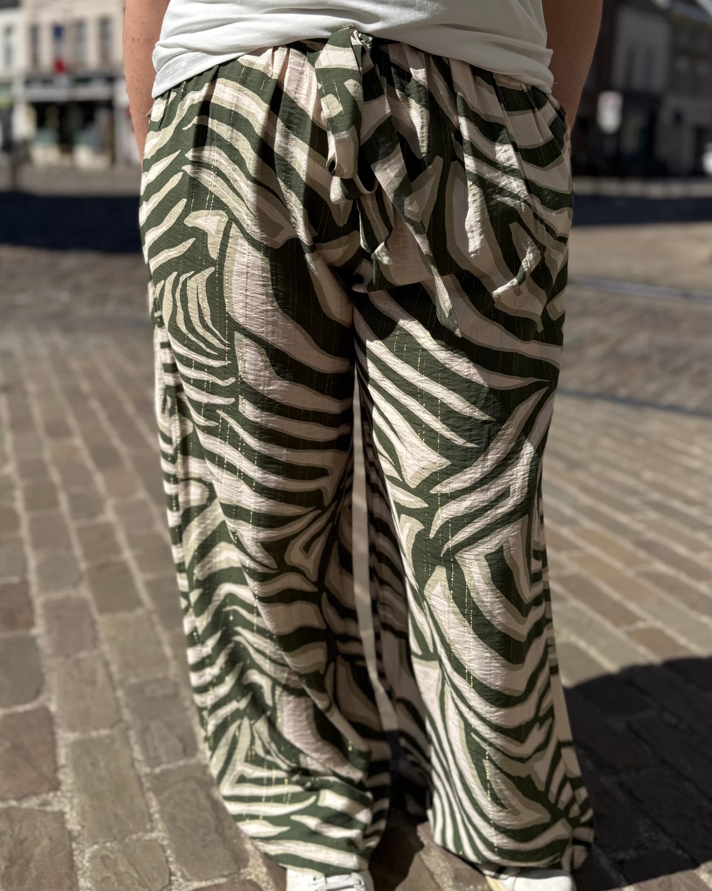 Pantalon fluide kaki Azilis