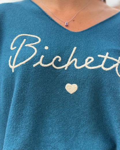 Pull bichette bleu 34 à 46