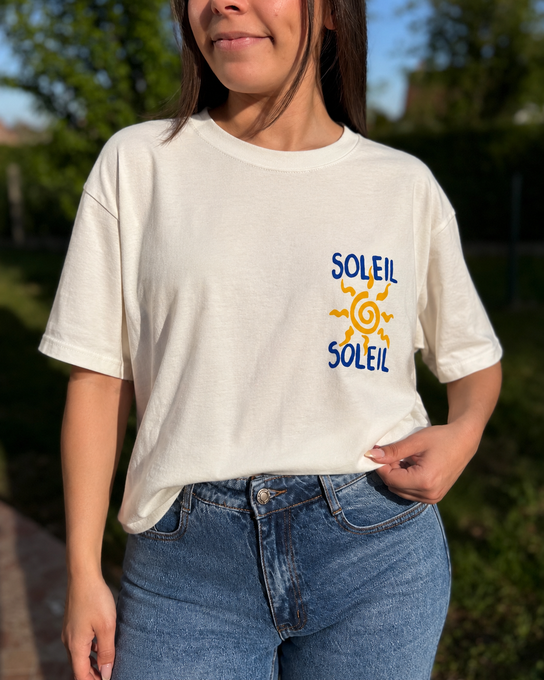 T-shirt Soleil bleu