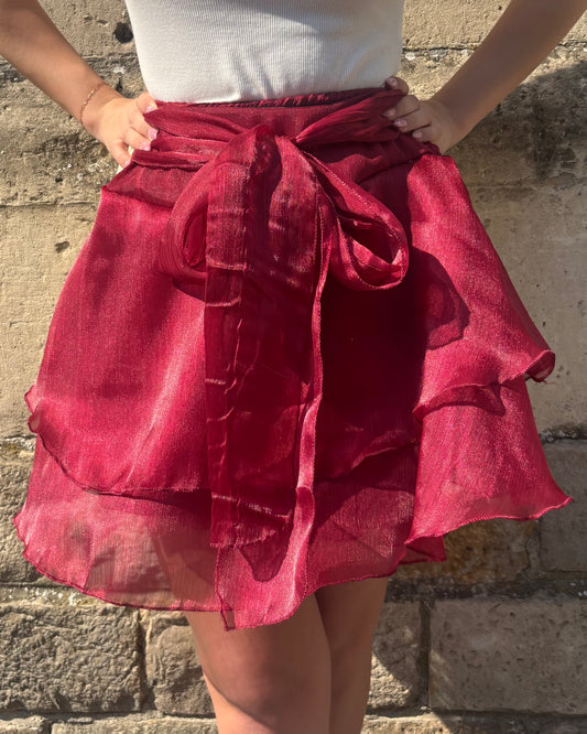 Jupe Élisabeth bordeaux