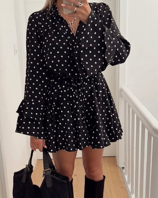 Robe pois noir