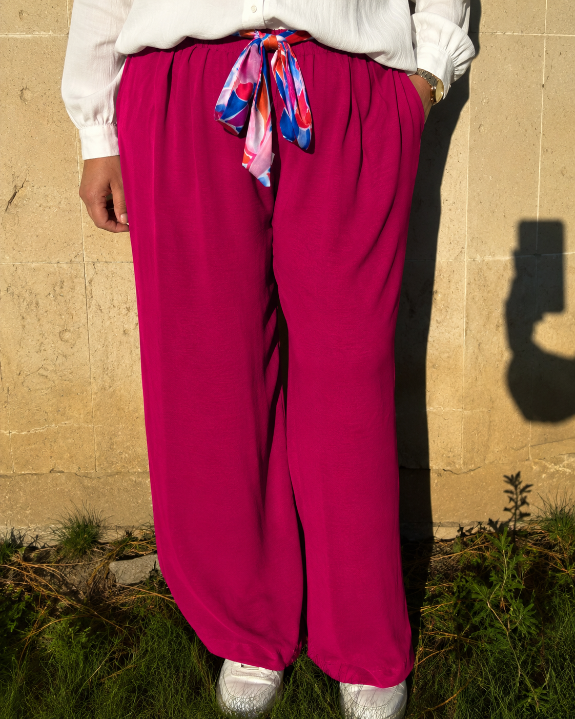 Pantalon Fiona fushia CURVY