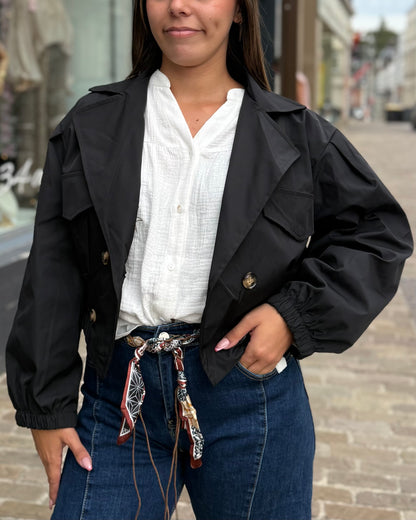 Veste cintré à la taille noir