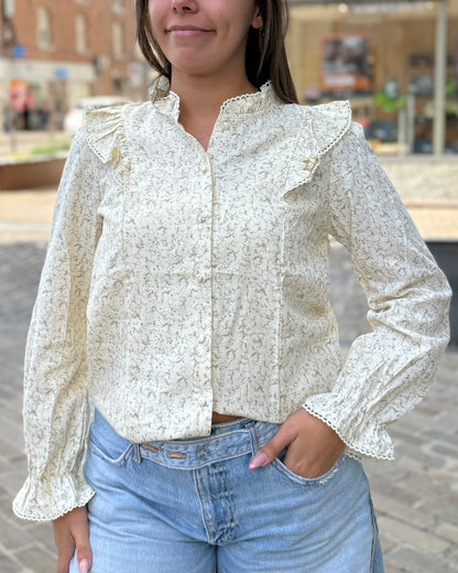 Chemise champêtre fleurie