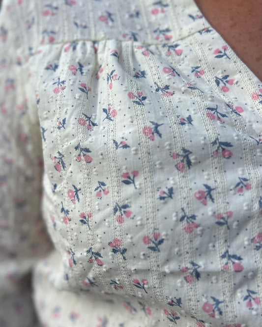 Chemise coton fleurie