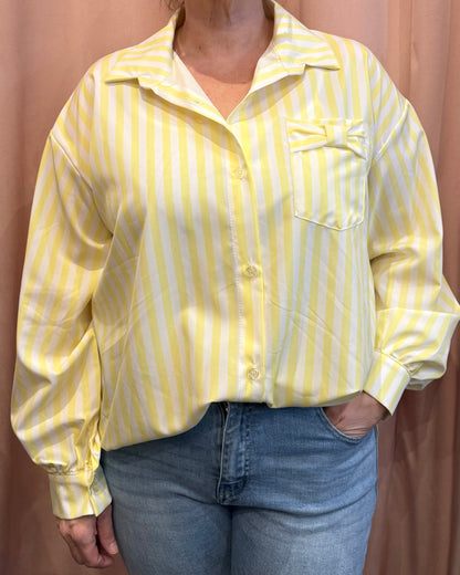 Chemise rayures jaune