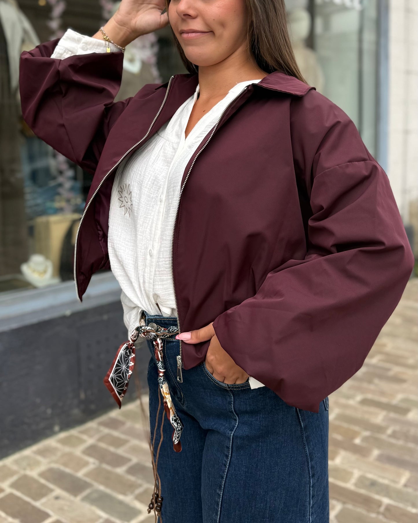 Bombers impermeable bordeau