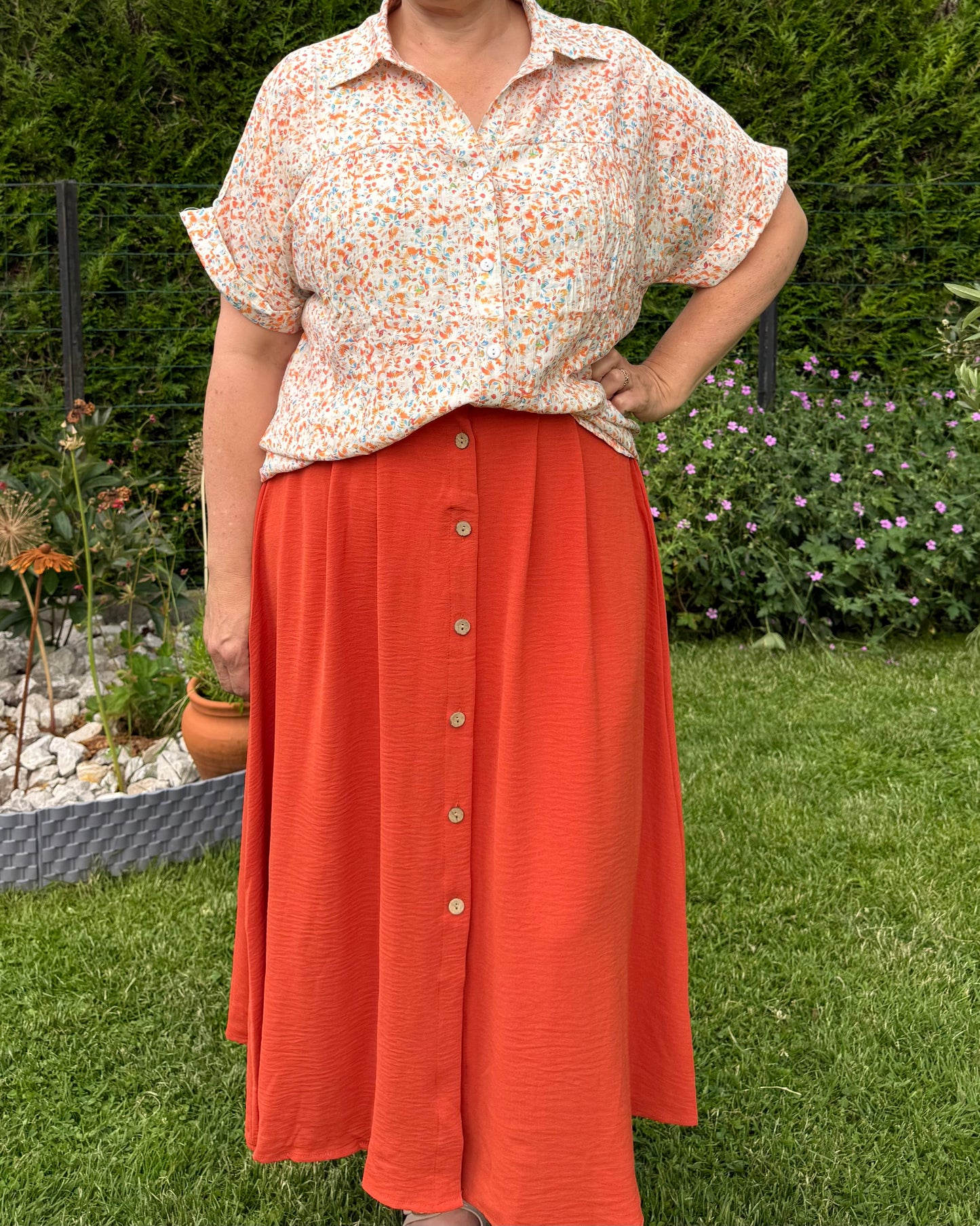 Chemise orange