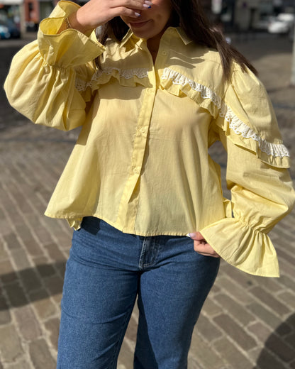 Chemise dos nu Linnéa jaune