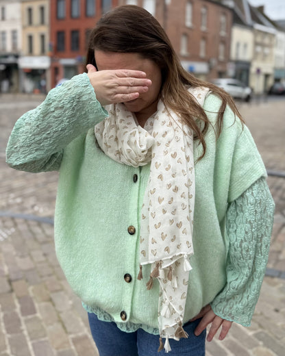 Haut dentelle col V curvy