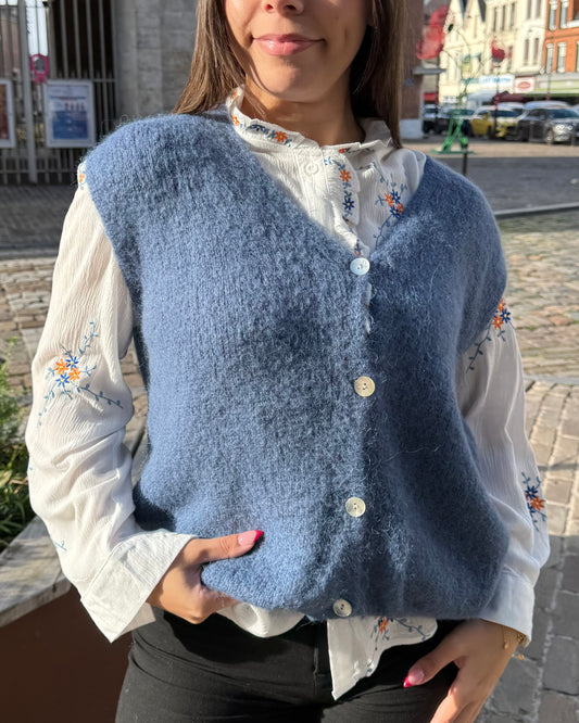 Gilet Héraïs bleu jean